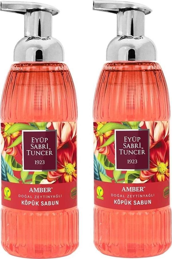 Eyüp Sabri Tuncer Zeytinyağlı Amber Köpük Sabun 500 ML x 2 - Image 1
