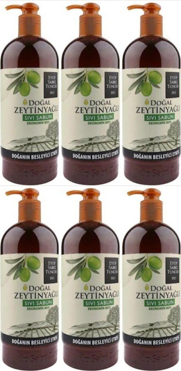 Eyüp Sabri Tuncer Zeytinyağlı Sıvı Sabun 750 ML x 6 - Image 1