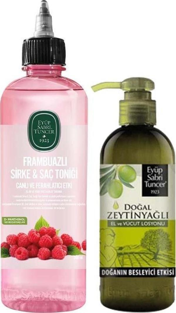 Frambuazlı Sirke & Saç Toniği 500 ml Ve Zeytinyağlı Vücut Losyonu - Image 1