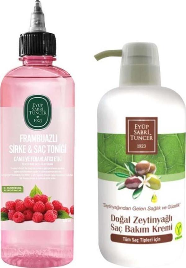 Frambuazlı Sirke & Saç Toniği 500 ml x zeytinyağlı saç krem 600 ml - Image 1