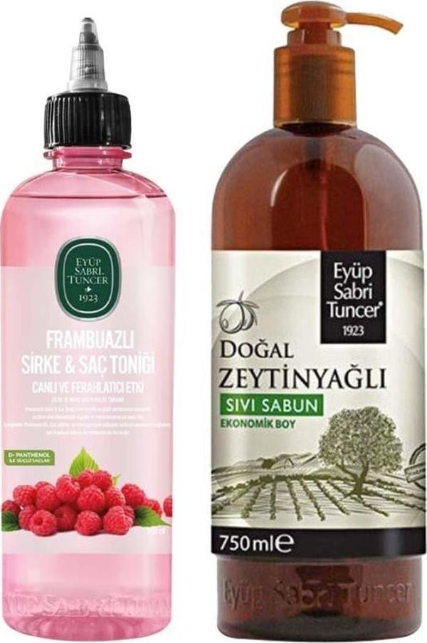 Frambuazlı Sirke & Saç Toniği 500 ml x zeytinyağlı Sıvı Sabun 750 ml - Image 1
