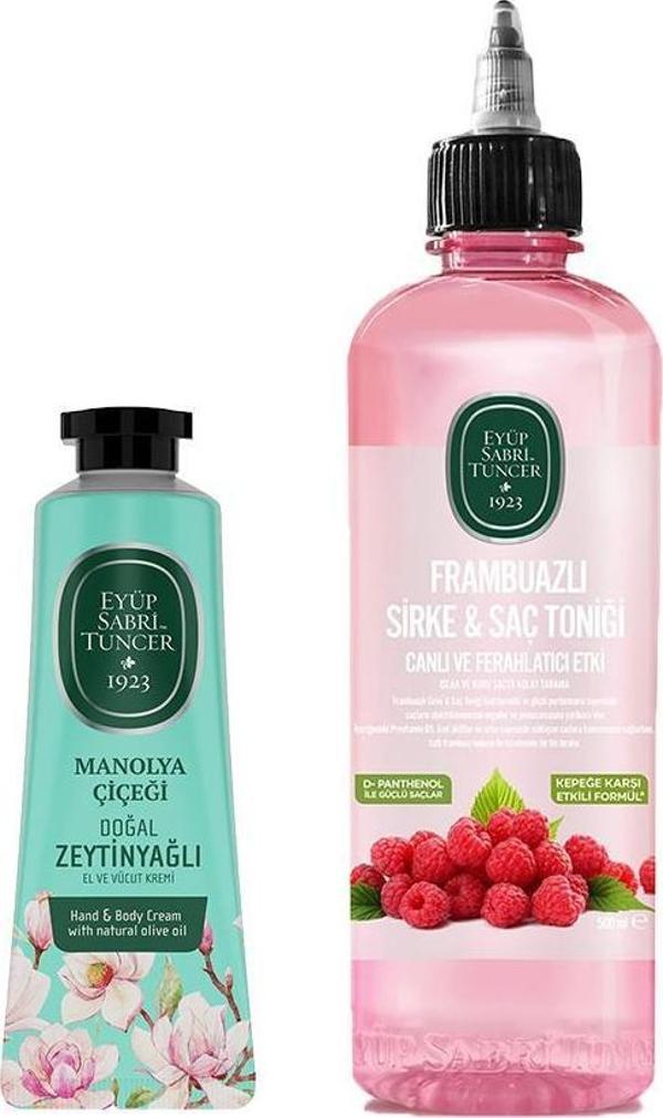 Frambuazlı Sirke & Saç Toniği ve El ve Vücut Kremi Manolya Çiçeği - Image 1