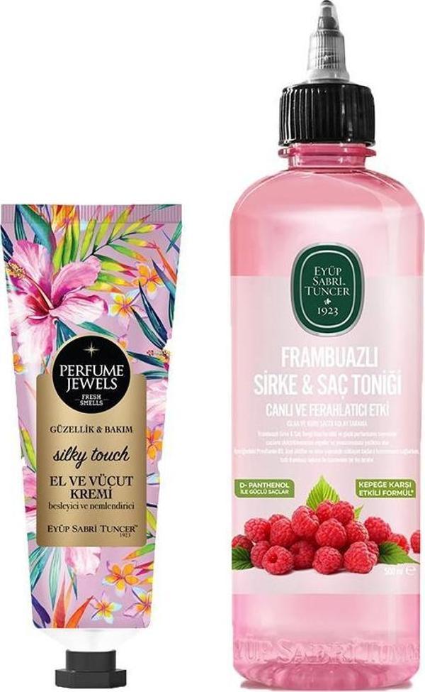 Frambuazlı Sirke & Saç Toniği ve El ve Vücut Kremi Silky Touch - Image 1