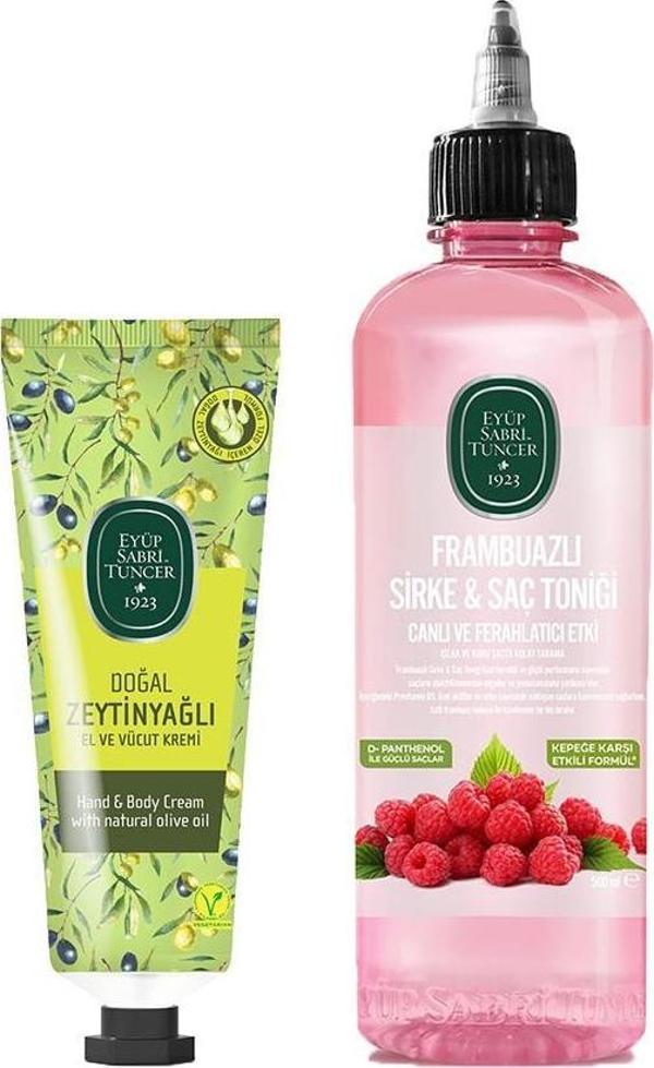 Frambuazlı Sirke & Saç Toniği ve El ve Vücut Kremi Zeytinyağlı - Image 1