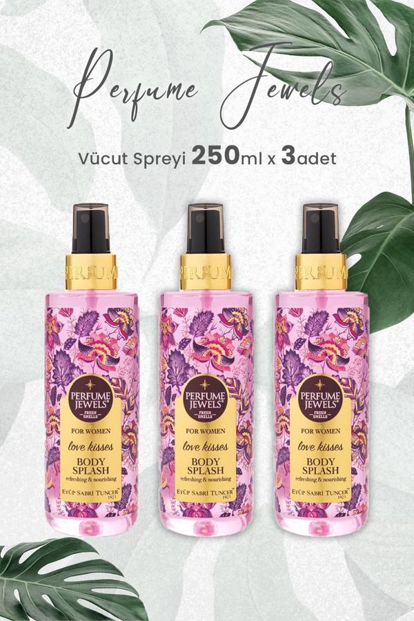 Eyüp Sabri Tuncer Pj Body Splash Love Kisses 250 ml x 3 Adet - Image 1