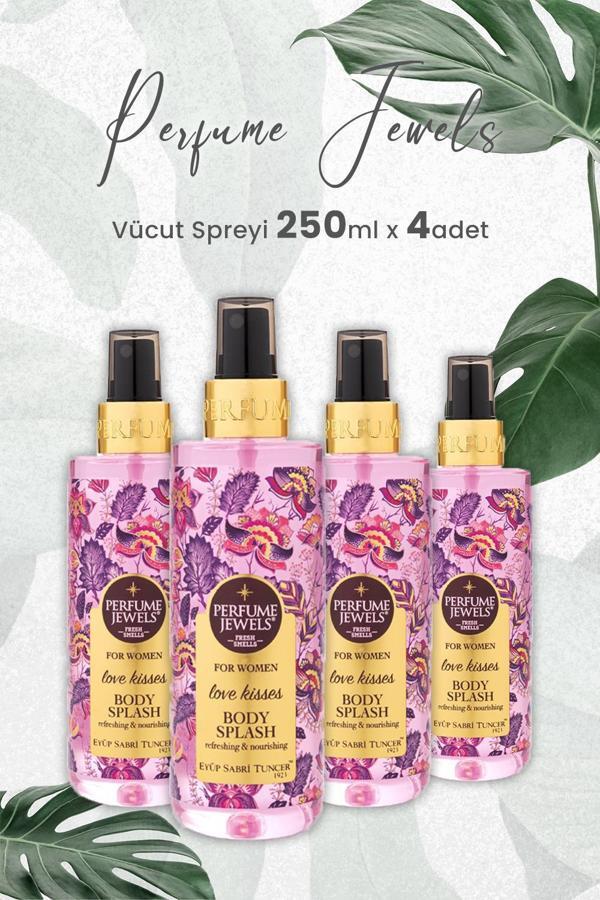 Eyüp Sabri Tuncer Pj Body Splash Love Kisses 250 ml x 4 Adet - Image 1