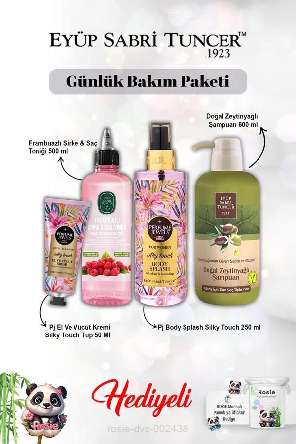 Frambuazlı Tonik,Vücut Spreyi Splash Silky Touch ve Kremi, Zeytinyağlı Şampuan ve Rosie - Image 1