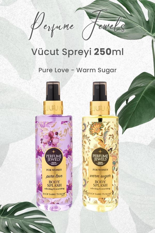 Eyüp Sabri Tuncer Pj Body Splash Pure Love 250 ml ve Warm Sugar 250 ml - Image 1