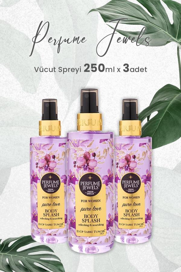Eyüp Sabri Tuncer Pj Body Splash Pure Love 250 ml x 3 Adet - Image 1