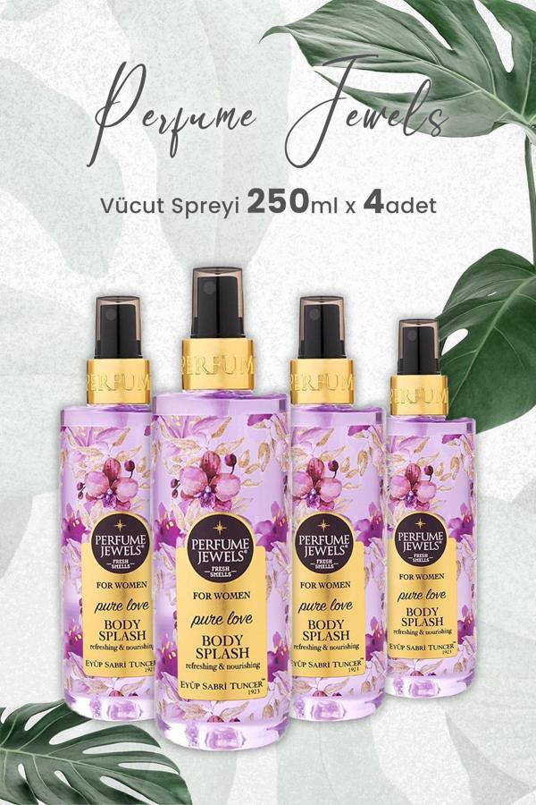 Eyüp Sabri Tuncer Pj Body Splash Pure Love 250 ml x 4 Adet - Image 1