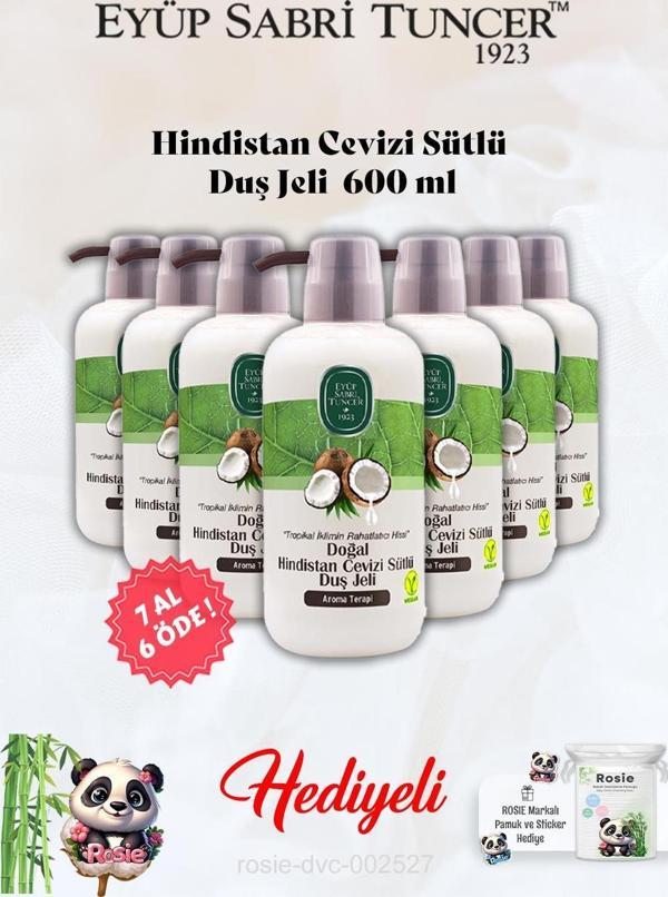 Hindistan Cevizi Sütlü Duş Jeli Eyüp Sabri Tuncer 7 AL 6 ÖDE ve Rosie Hediye - Image 1