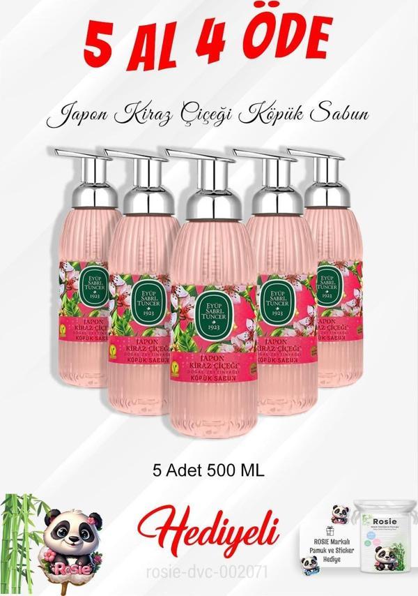 Japon Kiraz Çiçeği Köpük Sabun 500 ML 5 Al 4 Öde ve Rosie Pamuk - Image 1