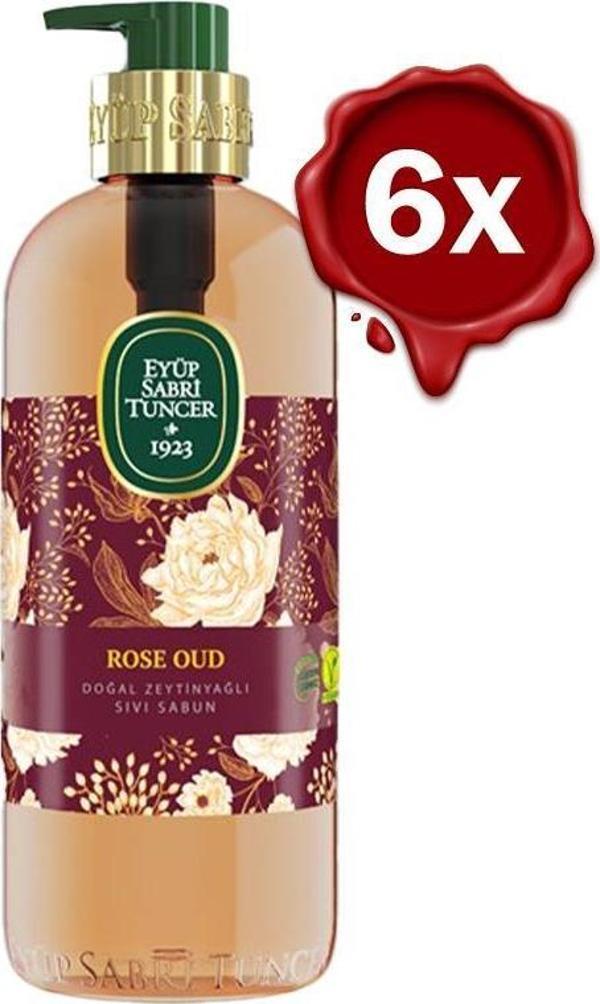 Eyüp Sabri Tuncer Rose Oud Doğal Zeytinyağlı Sıvı Sabun 500 ml x 6 - Image 1