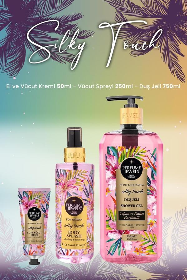 Eyüp Sabri Tuncer Silky Touch Vücut Spreyi 250 ml, Duş Jeli 750 ml ve Krem 50 ml - Image 1