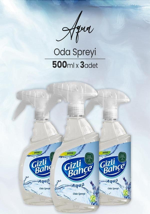 Eyüp Sabri Tuncer Yeni Nesil Oda Spreyi Aqua 500 ml x 3 Adet - Image 1