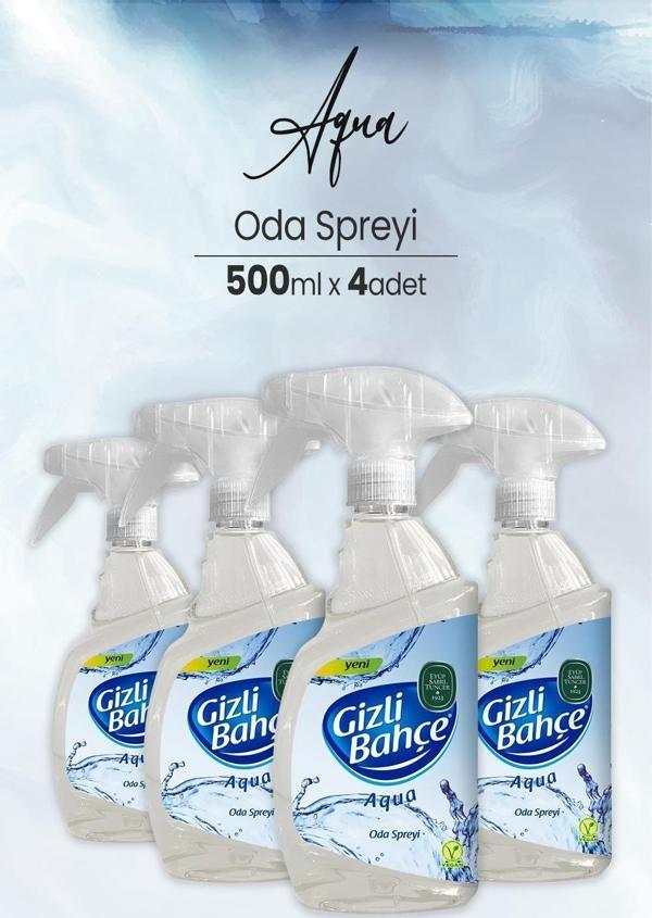 Eyüp Sabri Tuncer Yeni Nesil Oda Spreyi Aqua 500 ml x 4 Adet - Image 1