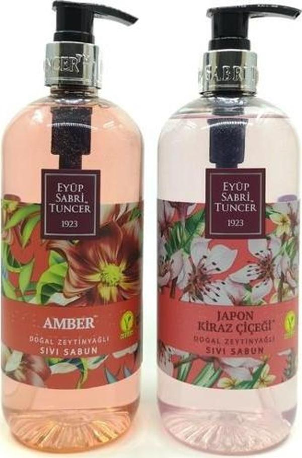 Eyüp Sabri Tuncer Sıvı Sabun Amber 500 ml ve Japon Kiraz Çiçeği 500 ml - Image 1
