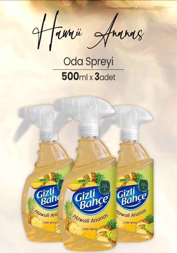 Eyüp Sabri Tuncer Yeni Nesil Oda Spreyi Hawaii Ananas 500 ml x 3 Adet - Image 1