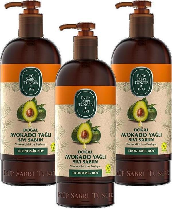 Eyüp Sabri Tuncer Sıvı Sabun Doğal Avokado Yağlı  750 ml x 3 - Image 1