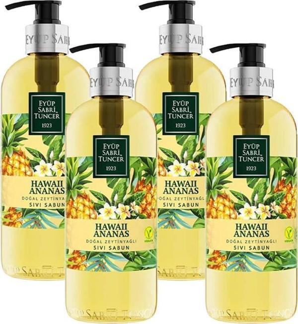 Eyüp Sabri Tuncer Sıvı Sabun Hawaii Ananas 500 ML x 4 - Image 1