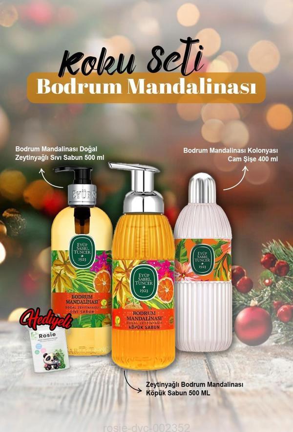 Köpük ve Sıvı Sabun 500 ml, Kolonya 400 ml Bodrum Mandalinası ve Rosie Hediye - Image 1