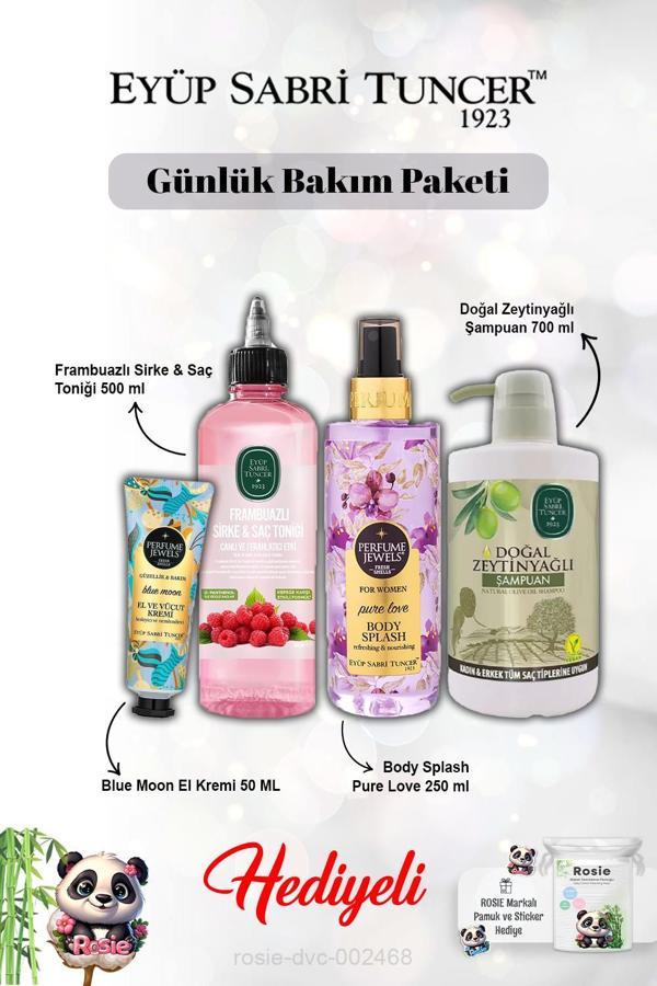 Krem Blue Moon, Pure Love Vücut Spreyi,Frambuaz Tonik, Zeytinyağlı Şampuan ve Rosie - Image 1