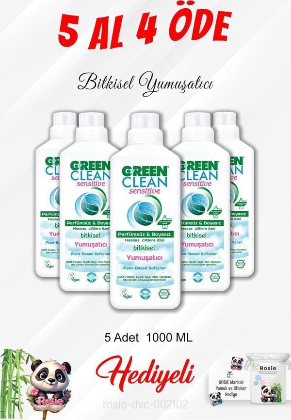  5 Al 4 Öde Bitkisel Yumuşatıcı 1000 ML ve Rosie Pamuk - Image 1