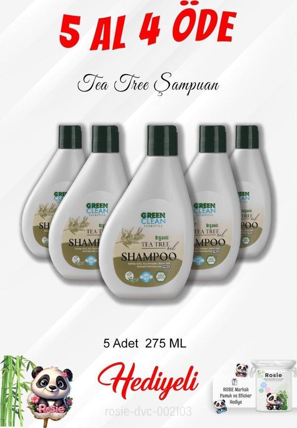  5 Al 4 Öde Tea Tree Şampuan 275 ML ve Rosie Pamuk - Image 1