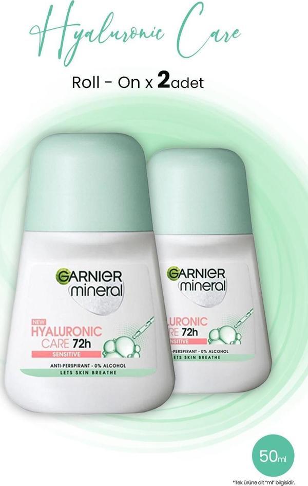 Garnier Mineral Hyaluronik Bakım 72H Roll-On 50 ml x 2 Adet - Image 1