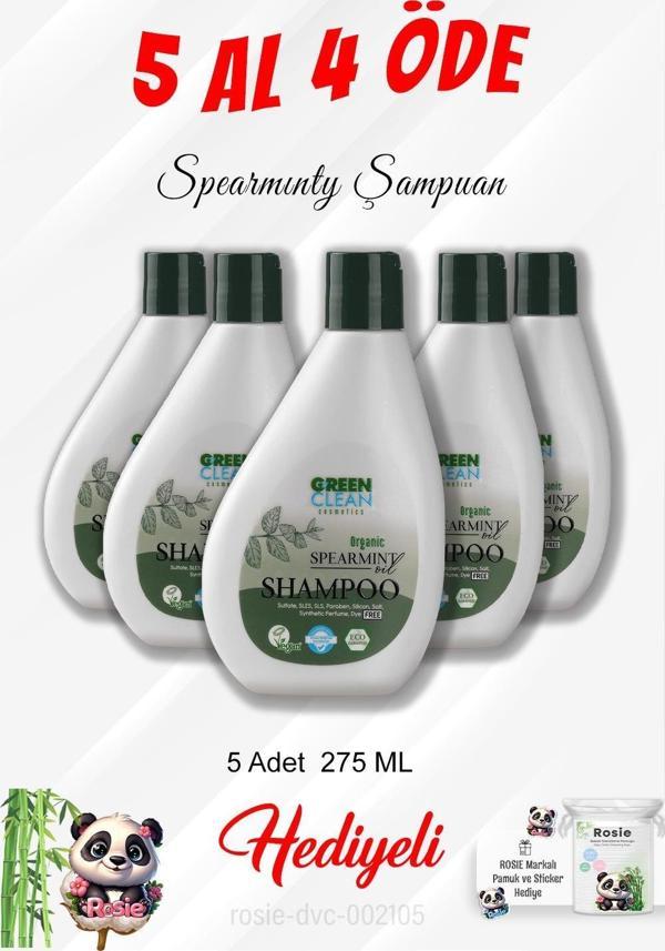 Spearmint Şampuan 5 Al 4 Öde 275 ML ve Rosie Pamuk - Image 1