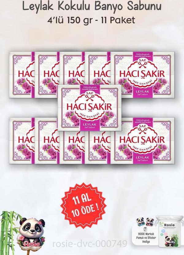 11 AL 10 ÖDE Hacı Şakir Leylak Kokulu Banyo Sabunu 4 x 150 gr ve ROSIE - Image 1