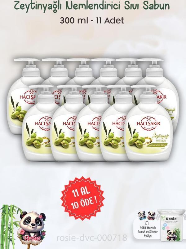 11 AL 10 ÖDE Hacı Şakir Zeytinyağlı Nemlendirici Sıvı Sabun 300 ml ve ROSIE - Image 1