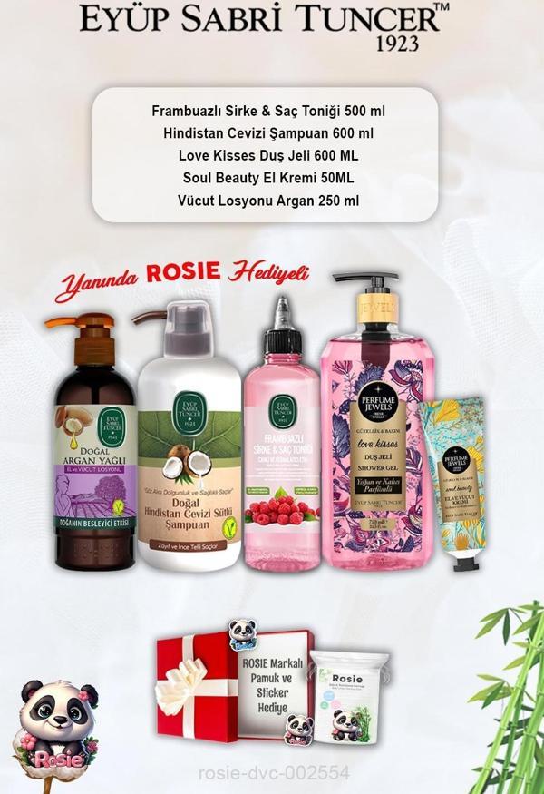 Soul Beauty Krem, Hindistan Ceviz Şampuan, Love Kisses Duş Jeli, Frambuaz Tonik, Argan Losyon ve Rosie - Image 1