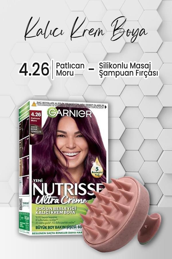 Garnier Nutrisse Besleyici Krem Saç Boyası 4.26 Patlıcan Moru - Image 1