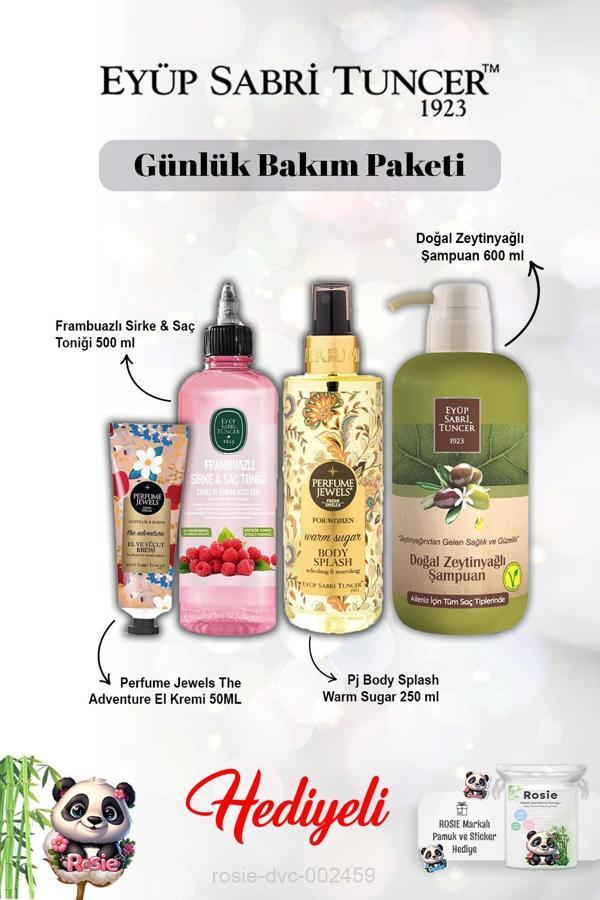 The Adventure Dream Krem,Vücut Spreyi Warm Sugar, Zeytinyağlı Şampuan, Frambuaz Tonik ve Rosie - Image 1