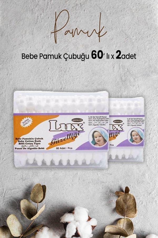 Lux Bebe Pamuk Çubuğu 60' lı x 2 Adet - Image 1