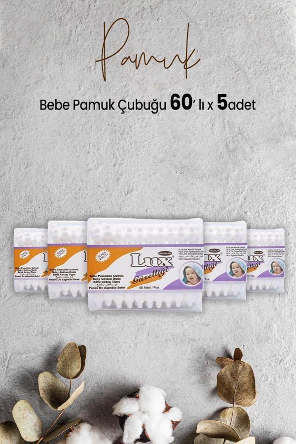 Lux Bebe Pamuk Çubuğu 60' lı x 5 Adet - Image 1