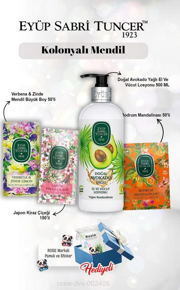 Verbena 50'li, Kiraz Çiçeği 150'li, Mandalina 50'li, Avokadolu Losyon 280 ml ve Rosie - Image 1