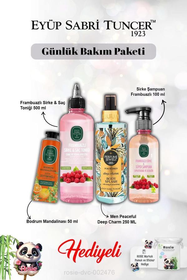 Vücut Spreyi Deep Charm, Frambuaz Tonik ve Şampuan, Krem Bodrum Mandalinası ve Rosie - Image 1