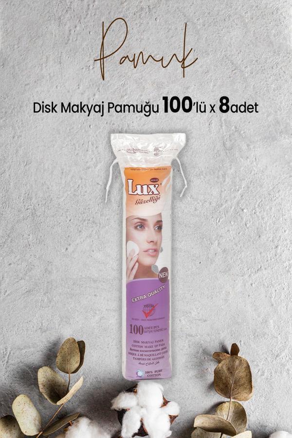 Lux Disk Makyaj Pamuğu 100'lü x 8 Adet - Image 1