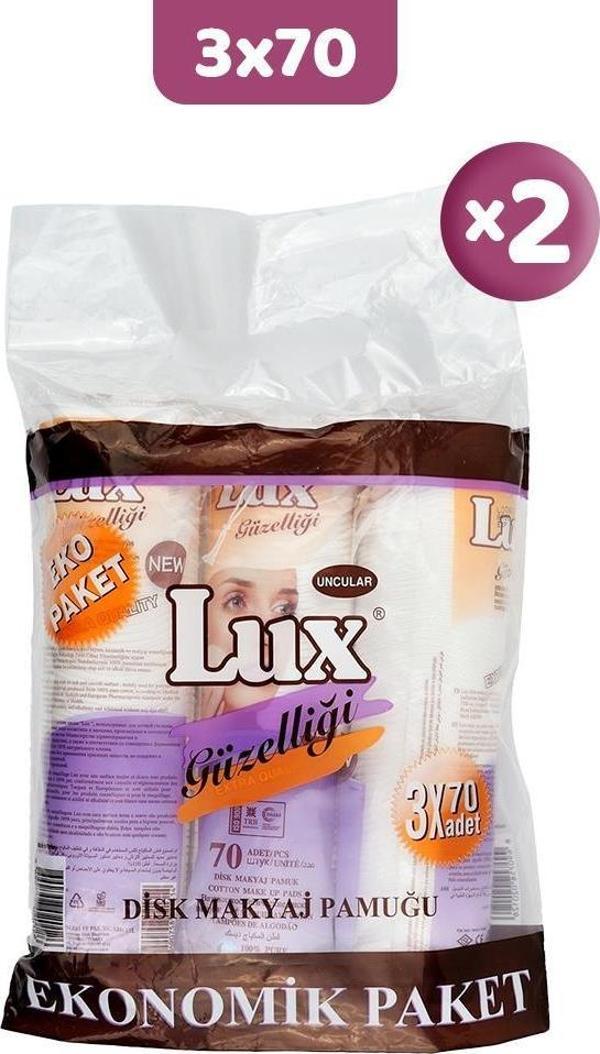Lux Disk Makyaj Pamuğu 3x70'li (Eko Paket) x 2 - Image 1