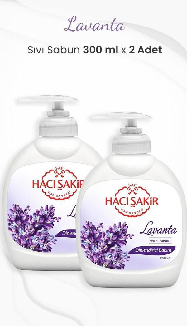 Hacı Şakir Lavanta Dinlendirici Sıvı Sabun 300 ml x 2 Adet - Image 1