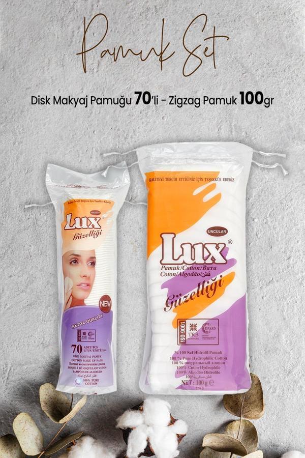 Lux Disk Makyaj Pamuğu 70'li ve Zigzag Pamuk 100 gr - Image 1