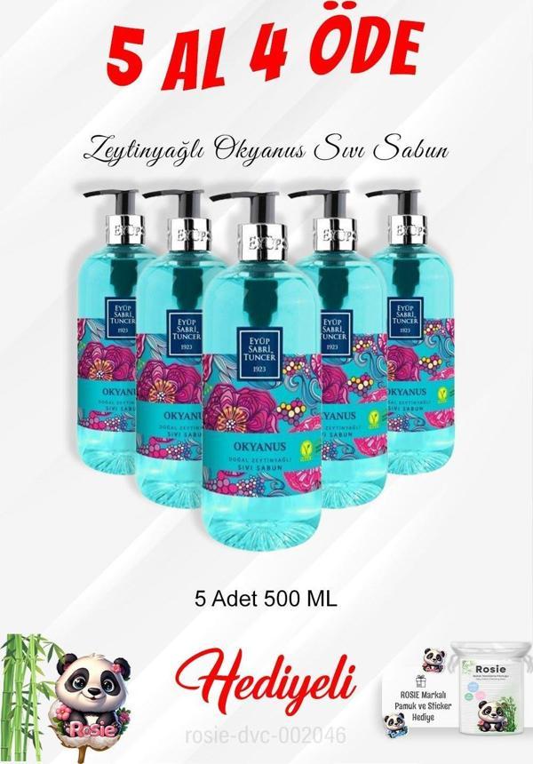 Zeytinyağlı Okyanus Sıvı Sabun 500 ML 5 Al 4 Öde ve Rosie Pamuk - Image 1