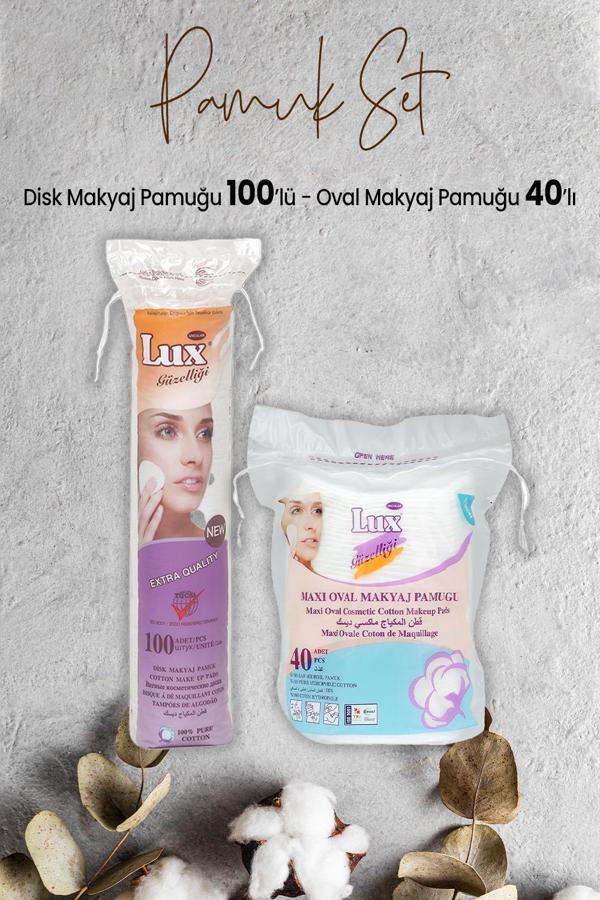Lux Disk Oval Makyaj Pamuğu 40' lı ve Disk Makyaj Pamuğu 100'lü - Image 1