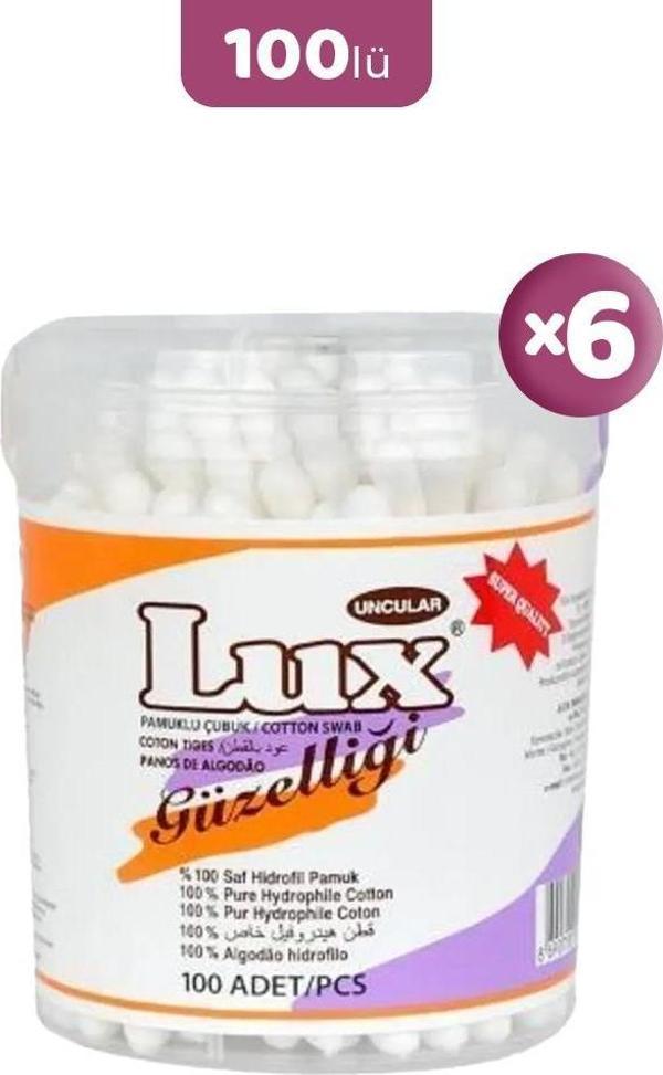 Lux Pamuk Çubuğu 100' lü x 6 - Image 1