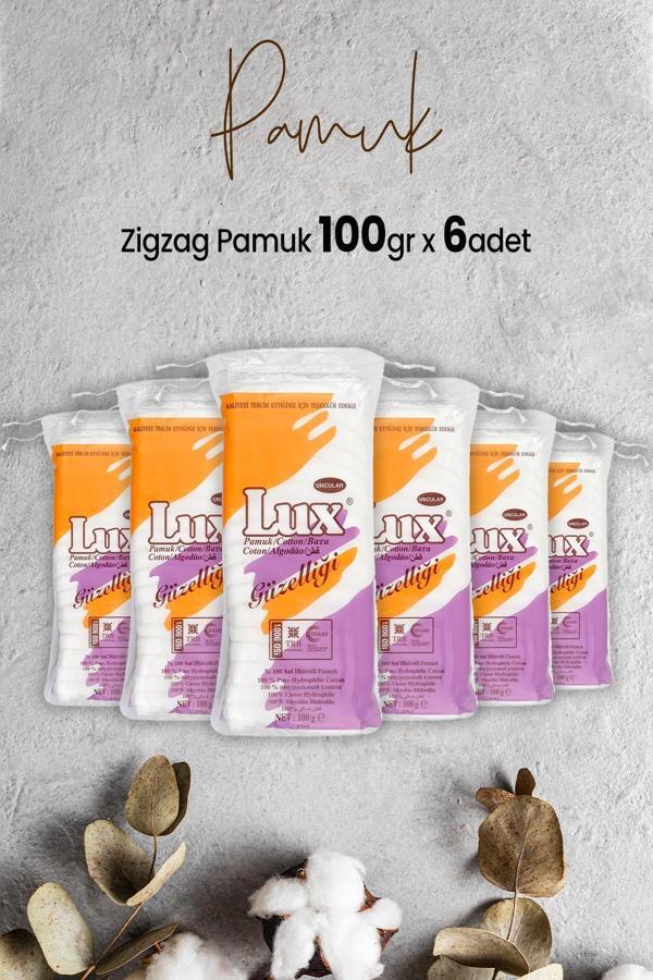 Lux Zigzag Pamuk 100 gr x 6 Adet - Image 1