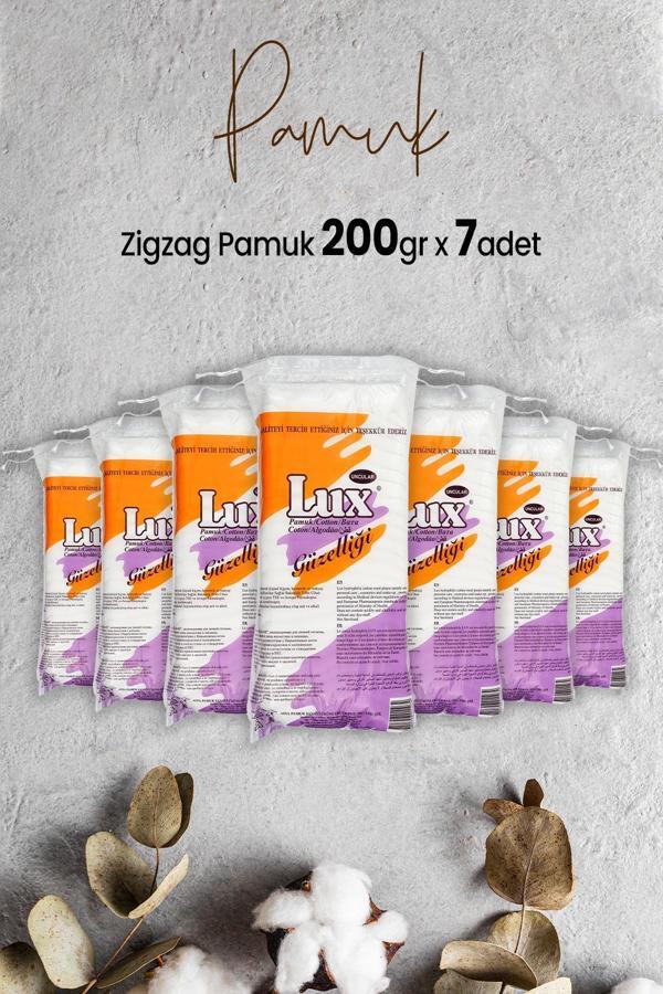 Lux Zigzag Pamuk 200 gr x 7 Adet - Image 1