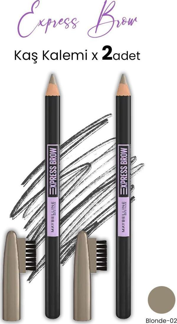 Maybelline Express Brow Kaş Kalemi - 02 Blonde  x 2 Adet - Image 1