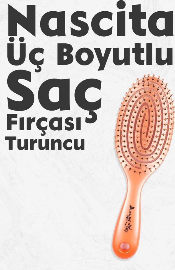 Nascita Üç Boyutlu Oval Saç Fırçası Turuncu - Image 1
